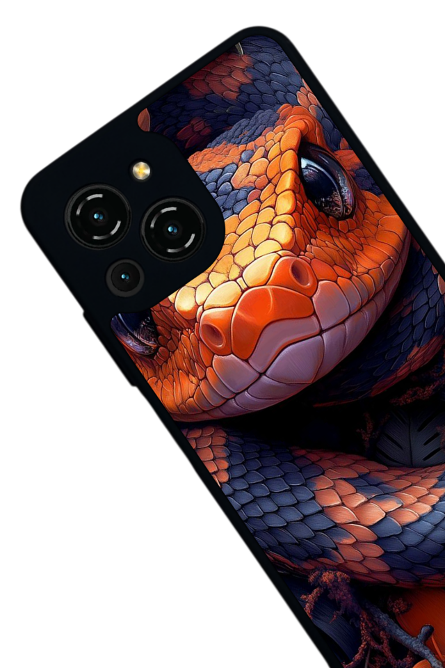 Reeder S23 Pro Max Uyumlu Yılan Tasarımlı Glossy Premium Kılıf