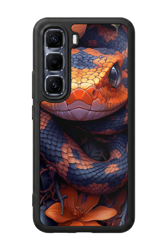 Infinix Hot 60 Pro Plus Uyumlu Yılan Tasarımlı Glossy Premium Kılıf