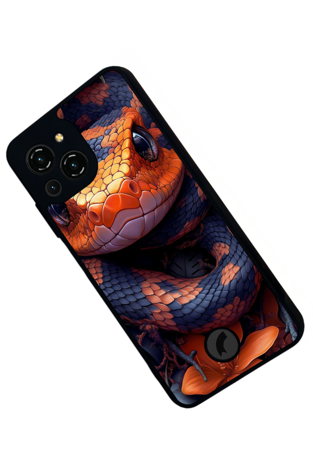 Reeder S23 Pro Max Uyumlu Yılan Tasarımlı Glossy Premium Kılıf