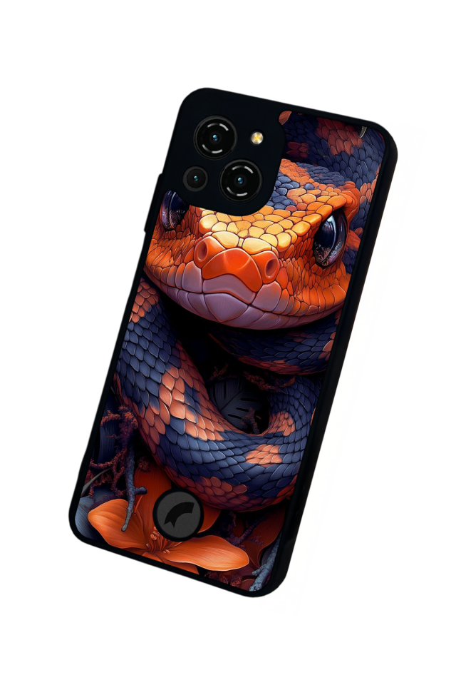 Reeder S23 Pro Max Uyumlu Yılan Tasarımlı Glossy Premium Kılıf