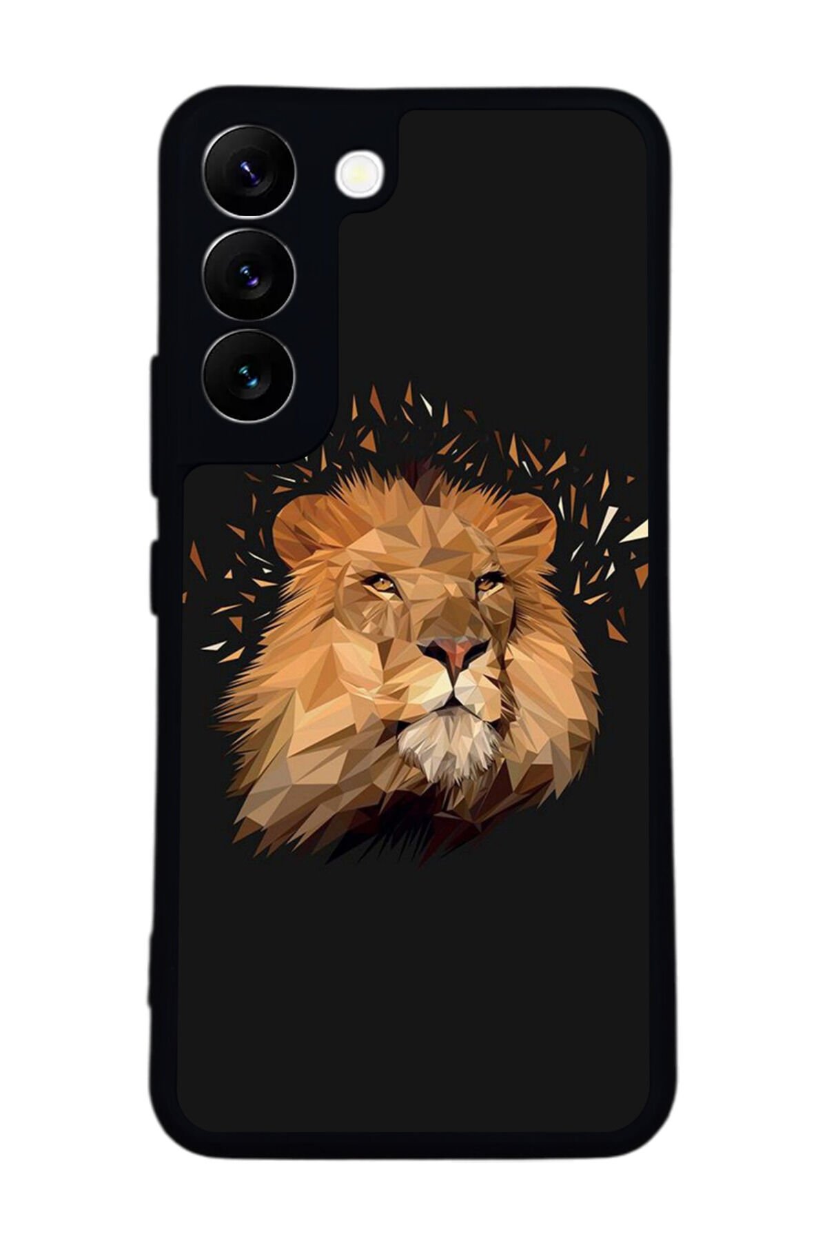 Samsung Galaxy S22 Uyumlu Aslan Tasarımlı Glossy Premium Kılıf
