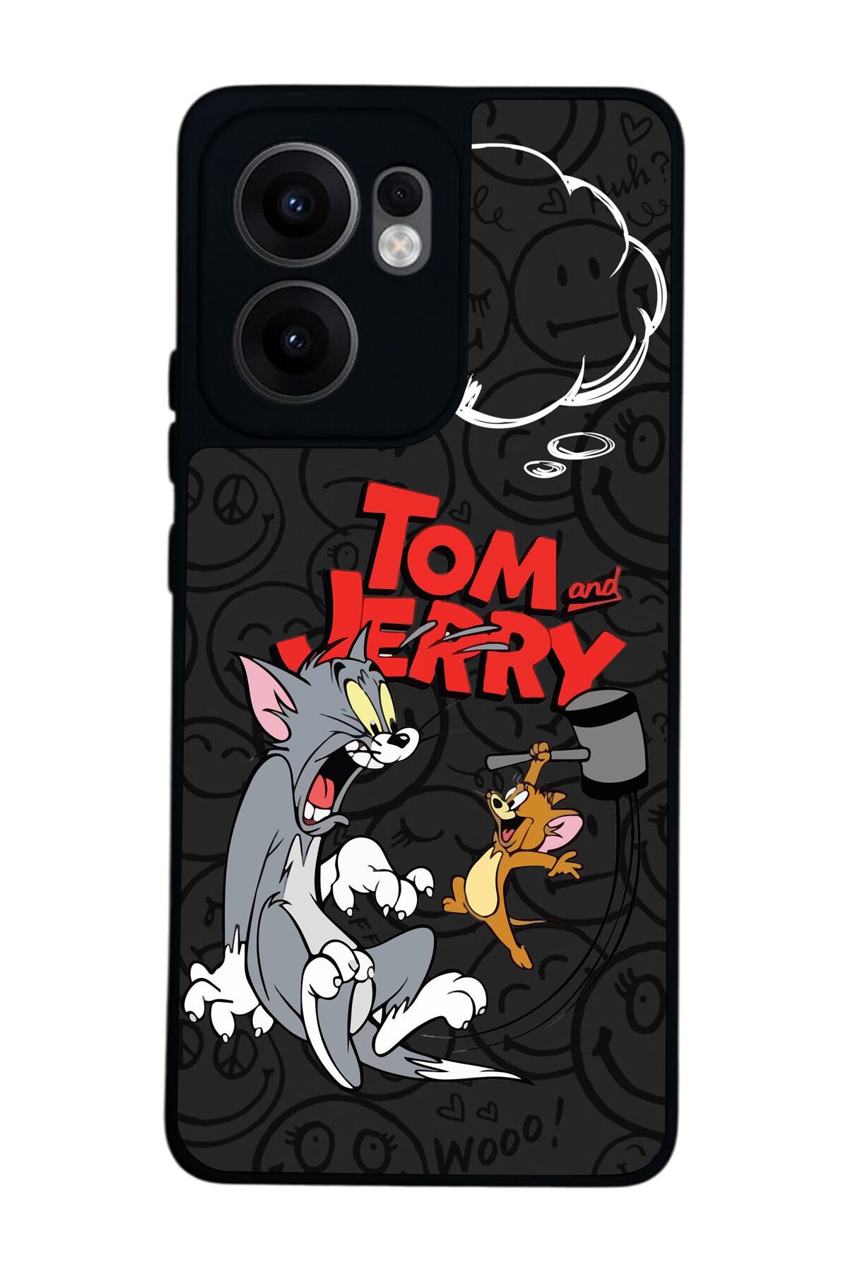 Oppo Reno 13F Uyumlu Tom And Jerry Tasarımlı Glossy Premium Kılıf