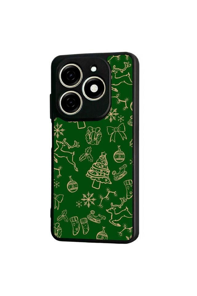 Infınıx Smart 8 Pro Uyumlu Yilbasi Christmas Tasarımlı Glossy Premium Kılıf