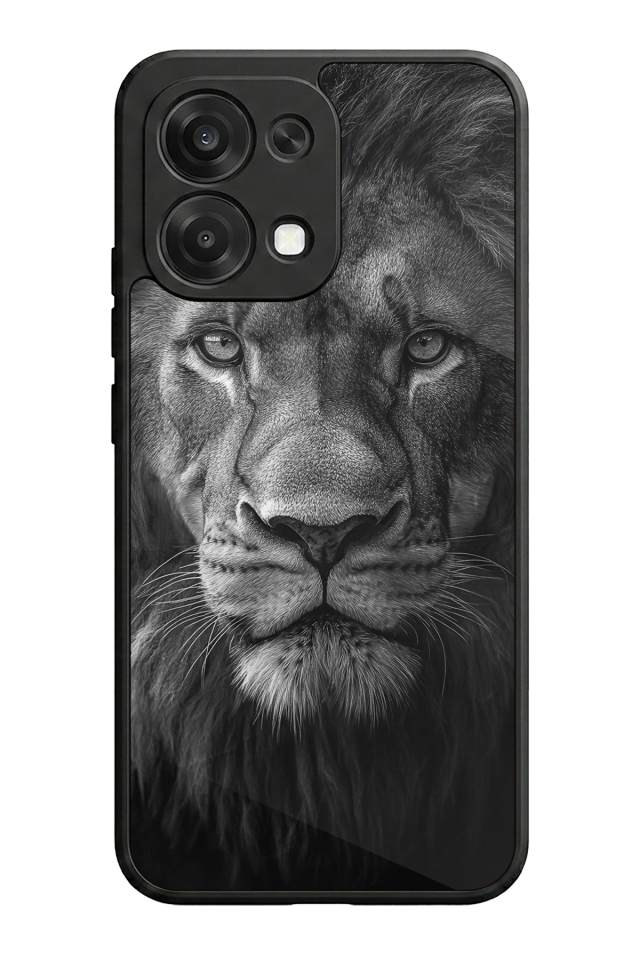 Oppo A6 Pro Uyumlu Aslan Tasarımlı Glossy Premium Kılıf