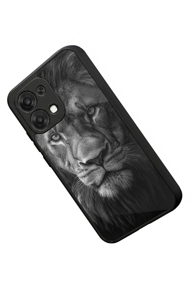 Oppo A6 Pro Uyumlu Aslan Tasarımlı Glossy Premium Kılıf