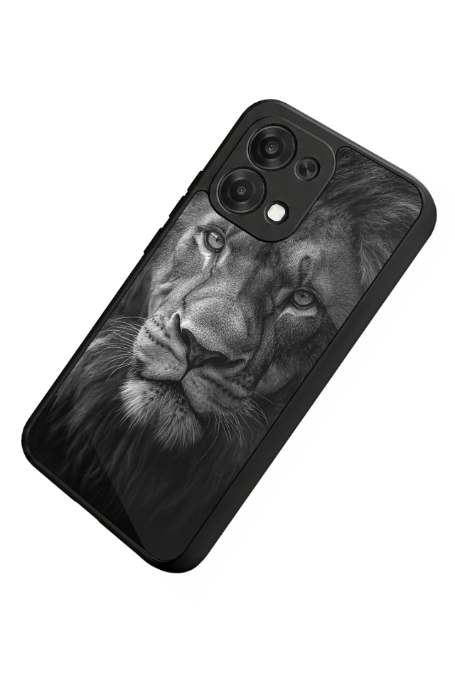Oppo A6 Pro Uyumlu Aslan Tasarımlı Glossy Premium Kılıf