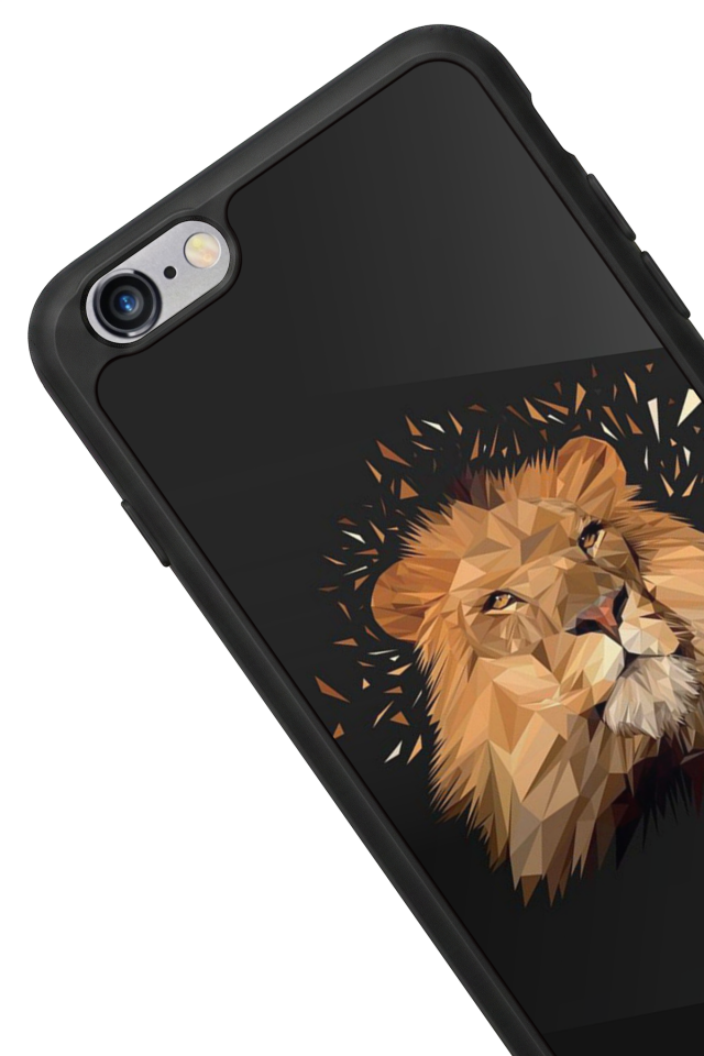 iPhone 6 Plus Uyumlu Aslan Tasarımlı Glossy Premium Kılıf