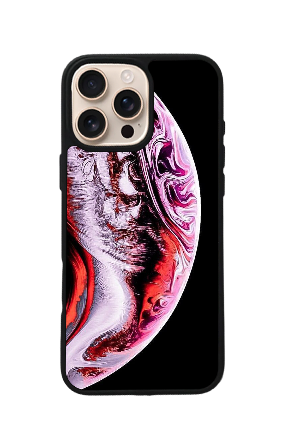 iPhone 16 Pro Uyumlu Ay Tasarımlı Glossy Premium Kılıf
