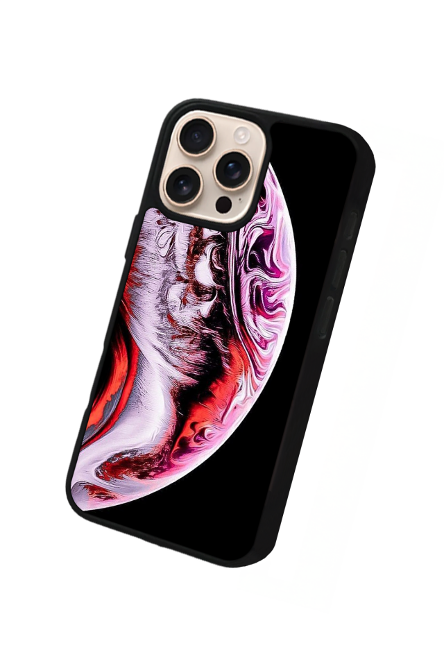 iPhone 16 Pro Uyumlu Ay Tasarımlı Glossy Premium Kılıf