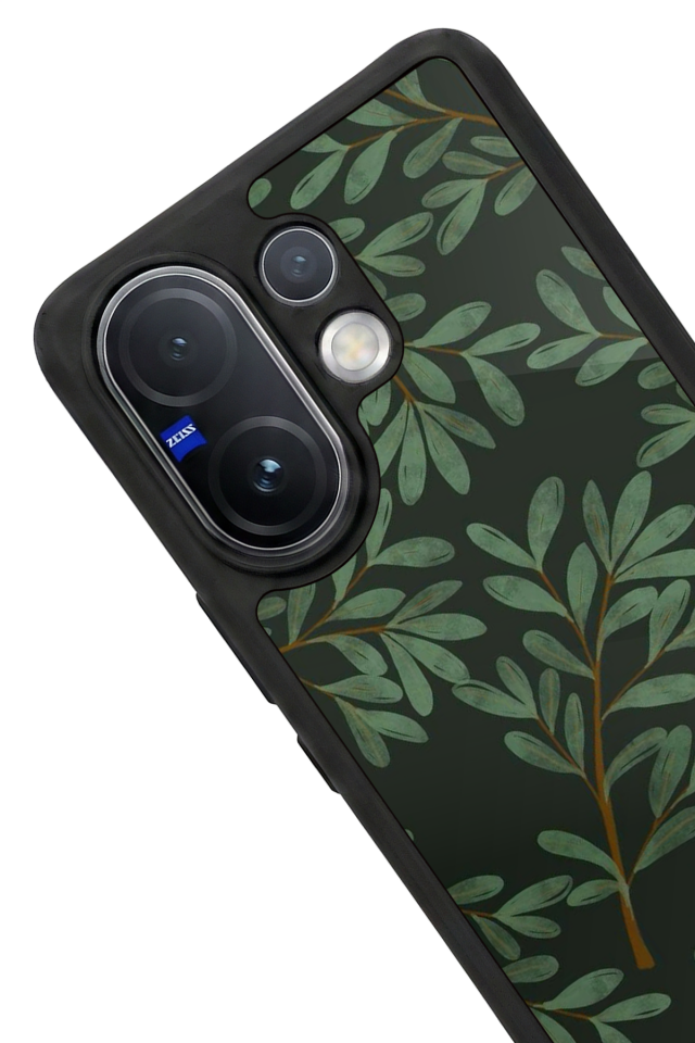 Vivo V60 Uyumlu Botanik Tasarımlı Glossy Premium Kılıf