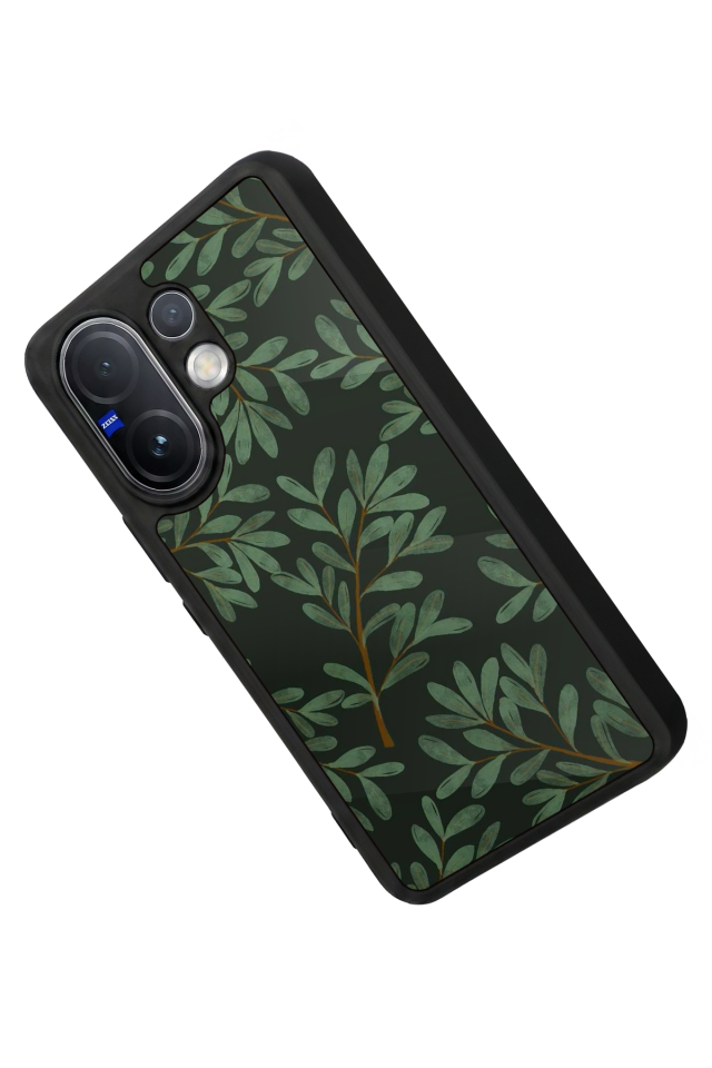 Vivo V60 Uyumlu Botanik Tasarımlı Glossy Premium Kılıf