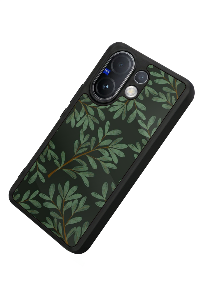 Vivo V60 Uyumlu Botanik Tasarımlı Glossy Premium Kılıf