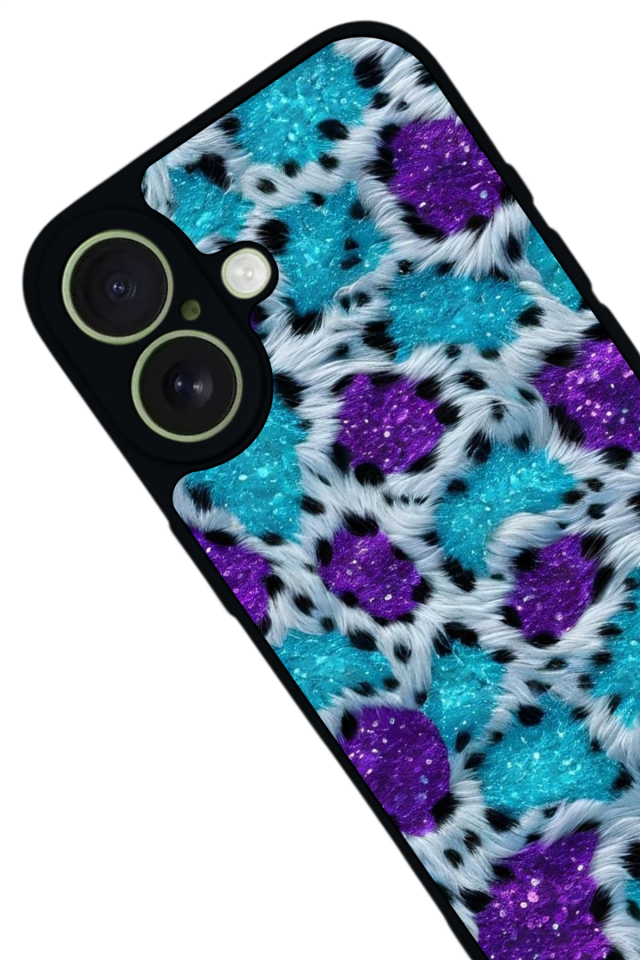 iPhone 17 Uyumlu Hologram Leopar Tasarımlı Glossy Premium Kılıf