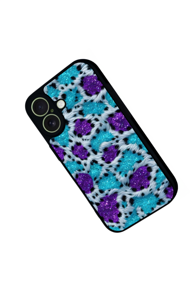 iPhone 17 Uyumlu Hologram Leopar Tasarımlı Glossy Premium Kılıf