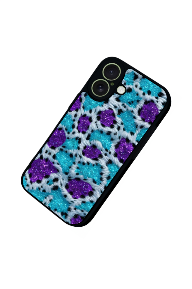 iPhone 17 Uyumlu Hologram Leopar Tasarımlı Glossy Premium Kılıf