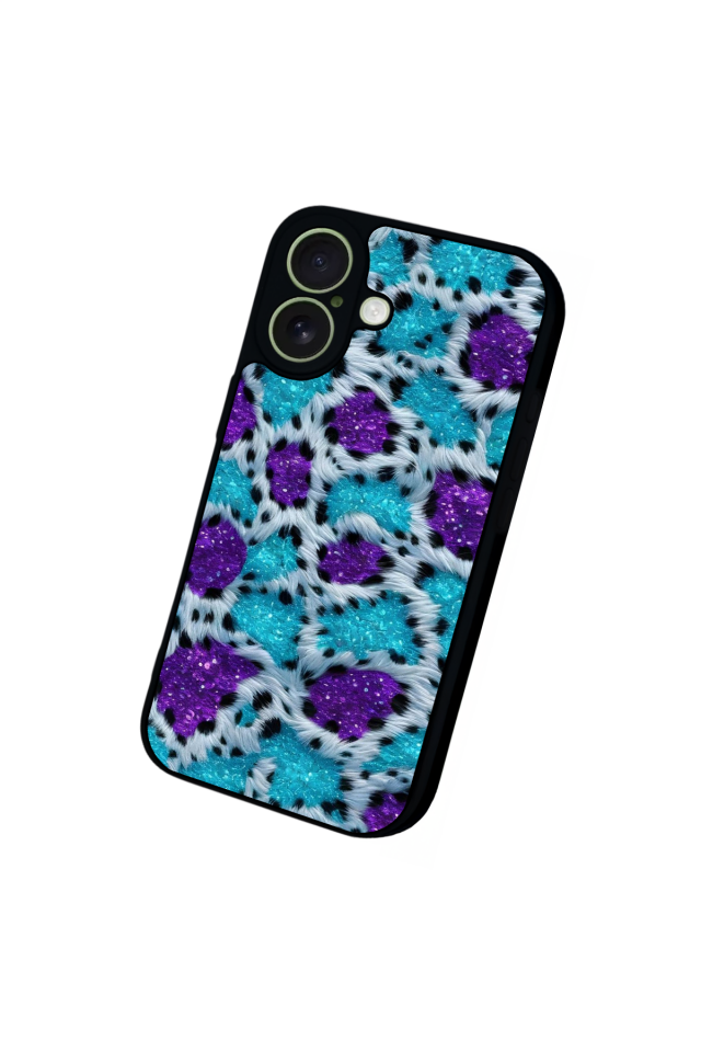 iPhone 17 Uyumlu Hologram Leopar Tasarımlı Glossy Premium Kılıf