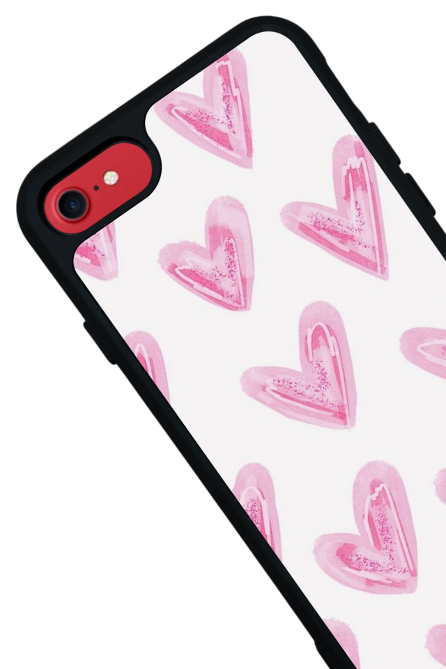 iPhone 8 Uyumlu Kalp Love Tasarımlı Glossy Premium Kılıf
