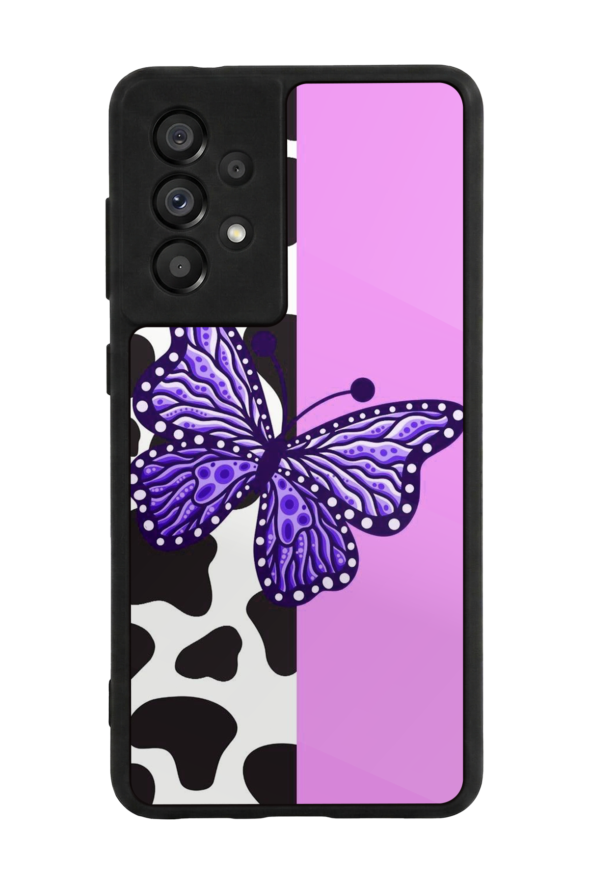 Samsung Galaxy A73 Uyumlu Kelebek Tasarımlı Glossy Premium Kılıf