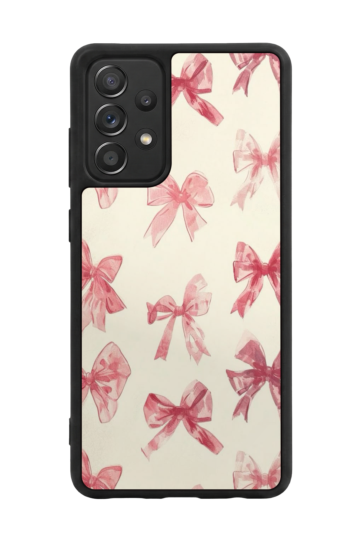 Samsung Galaxy A72 Uyumlu Kurdele Tasarımlı Glossy Premium Kılıf