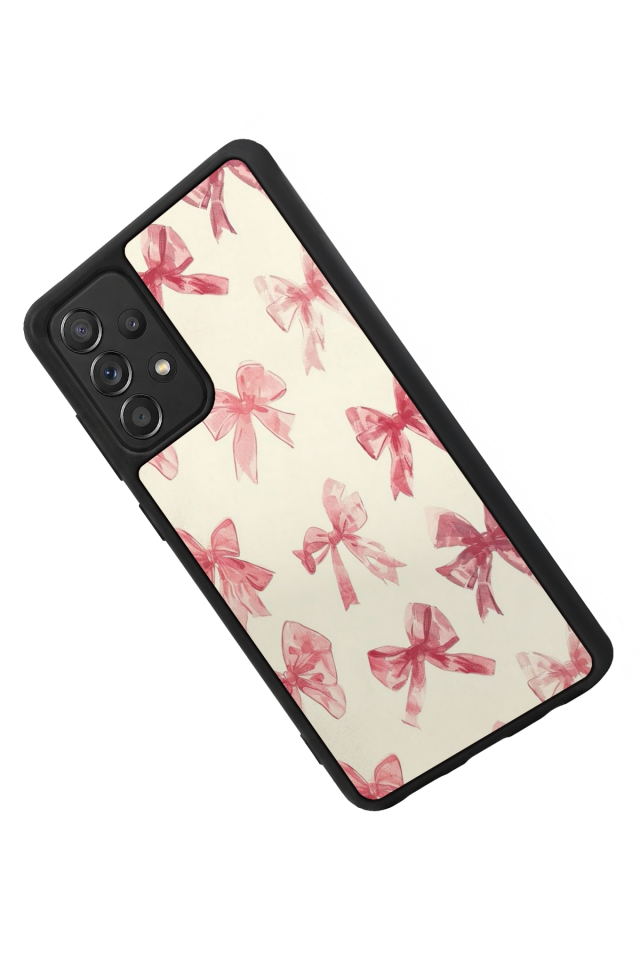 Samsung Galaxy A72 Uyumlu Kurdele Tasarımlı Glossy Premium Kılıf