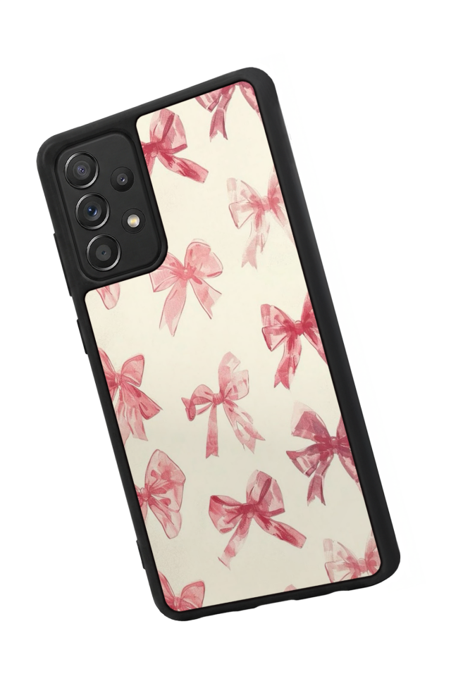 Samsung Galaxy A72 Uyumlu Kurdele Tasarımlı Glossy Premium Kılıf