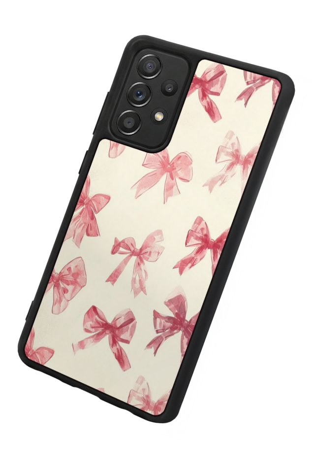 Samsung Galaxy A72 Uyumlu Kurdele Tasarımlı Glossy Premium Kılıf