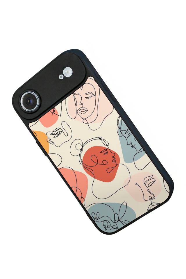 iPhone 17 Air Uyumlu Line Art Tasarımlı Glossy Premium Kılıf
