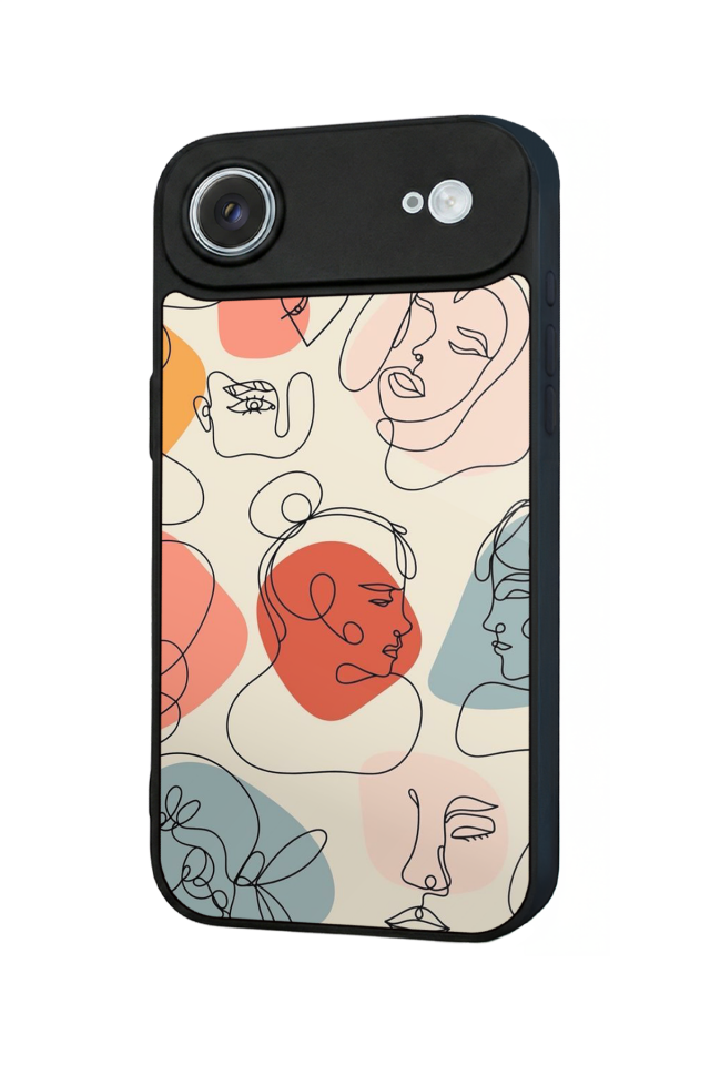 iPhone 17 Air Uyumlu Line Art Tasarımlı Glossy Premium Kılıf