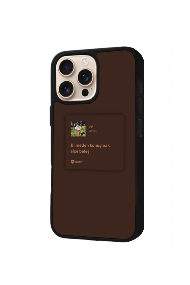 iPhone 15 Pro Uyumlu Sarki Sozleri Tasarımlı Glossy Premium Kılıf