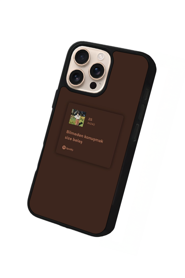 iPhone 15 Pro Uyumlu Sarki Sozleri Tasarımlı Glossy Premium Kılıf