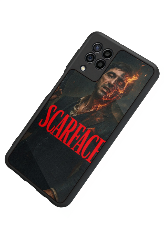Samsung Galaxy M32 Uyumlu Scarface Tasarımlı Glossy Premium Kılıf