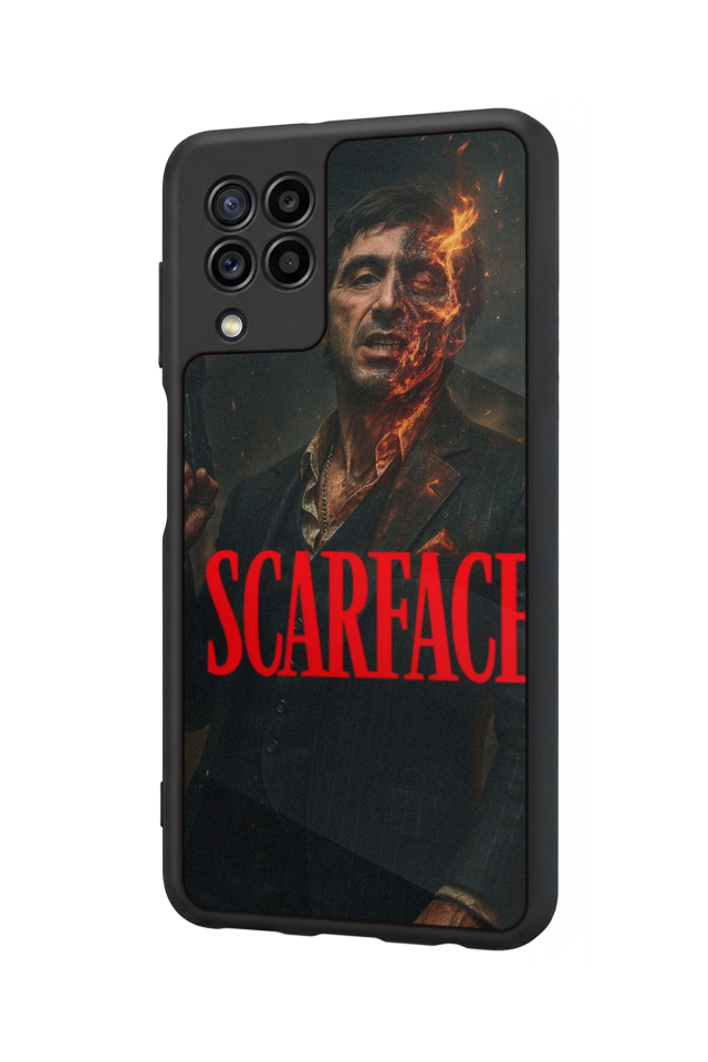 Samsung Galaxy M32 Uyumlu Scarface Tasarımlı Glossy Premium Kılıf