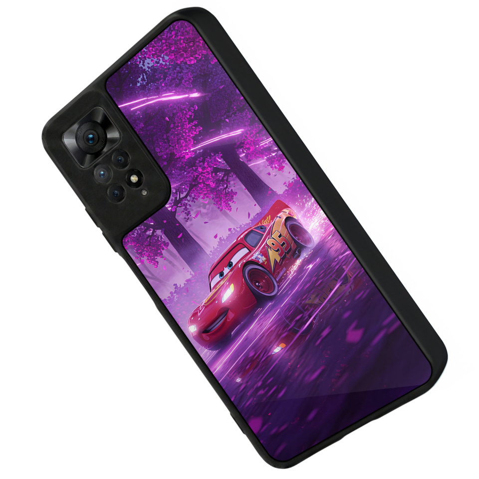 Xiaomi Redmi Note 11 Pro Uyumlu Şimsek McQueen Tasarımlı Glossy Premium Kılıf