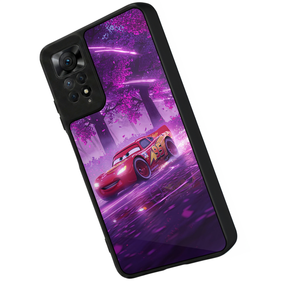 Xiaomi Redmi Note 11 Pro Uyumlu Şimsek McQueen Tasarımlı Glossy Premium Kılıf