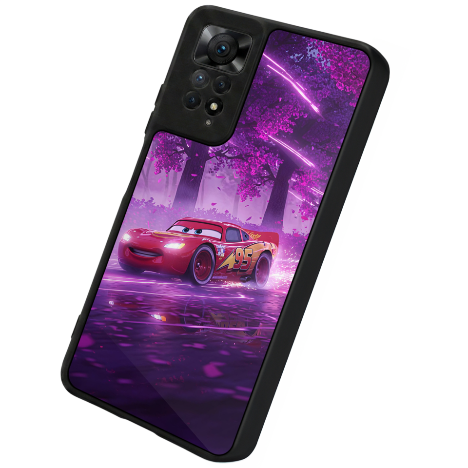 Xiaomi Redmi Note 11 Pro Uyumlu Şimsek McQueen Tasarımlı Glossy Premium Kılıf