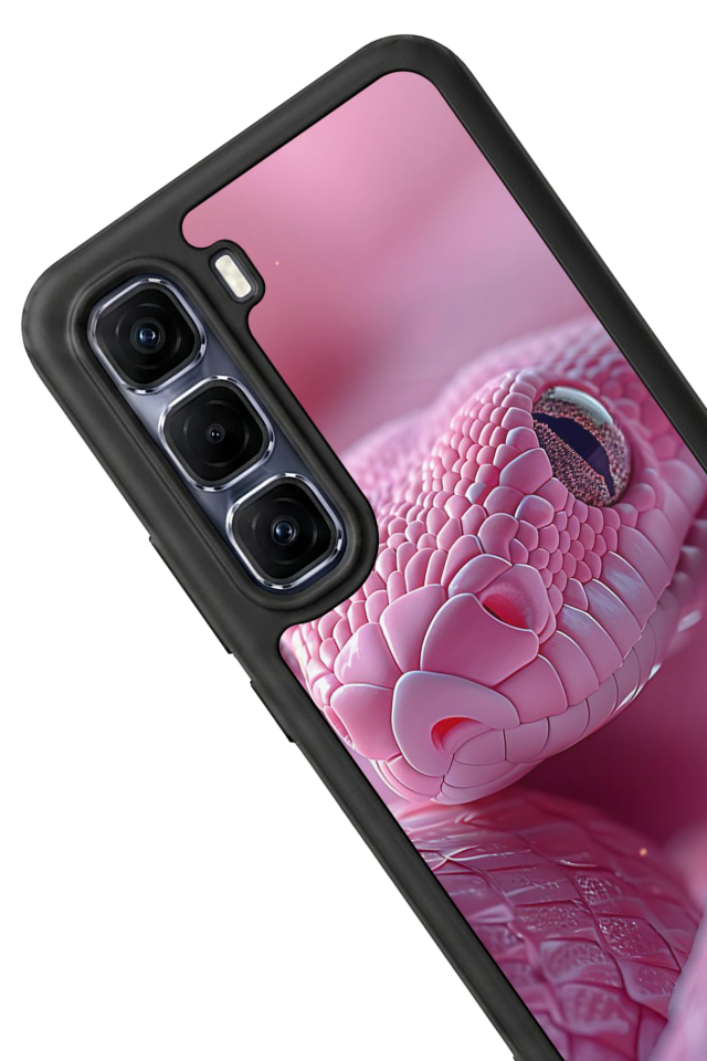 Infinix Hot 60 Pro Plus Uyumlu Yılan Tasarımlı Glossy Premium Kılıf