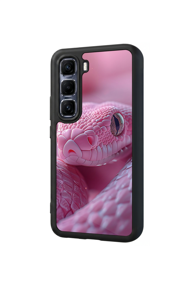 Infinix Hot 60 Pro Plus Uyumlu Yılan Tasarımlı Glossy Premium Kılıf
