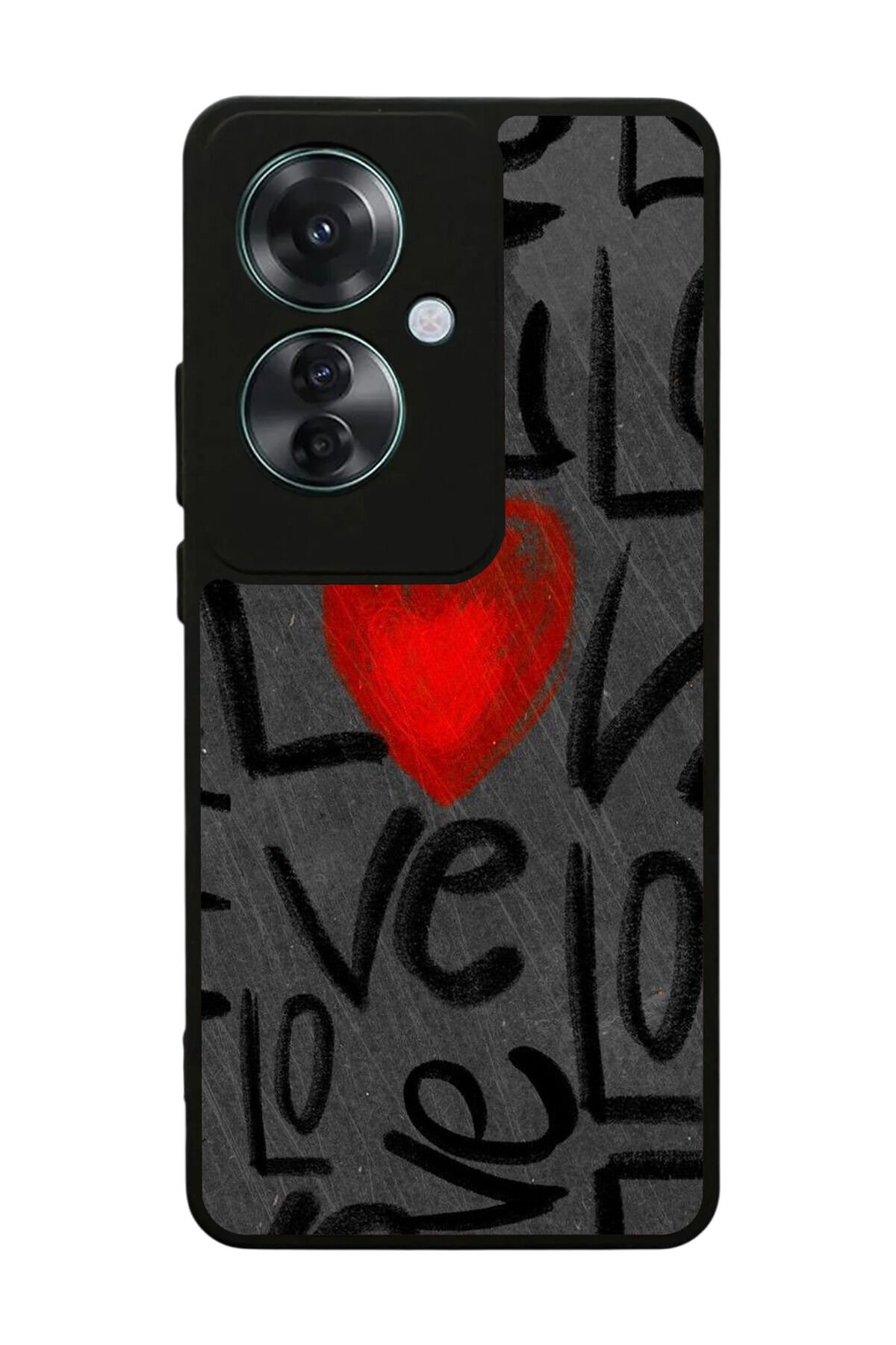 Oppo Reno 11F Uyumlu Love Tasarımlı Glossy Premium Kılıf