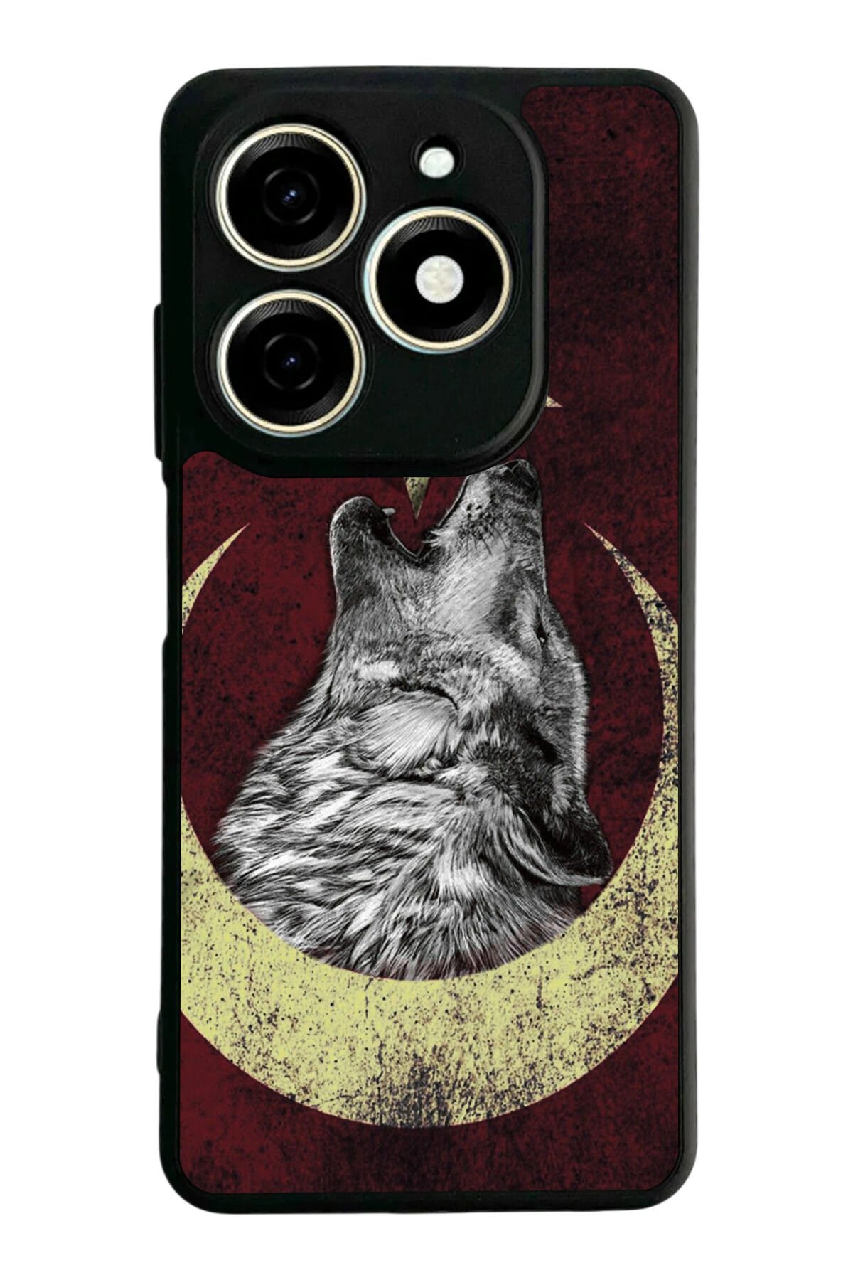 Infınıx Smart 8 Pro Uyumlu Bozkurt Tasarımlı Glossy Premium Kılıf