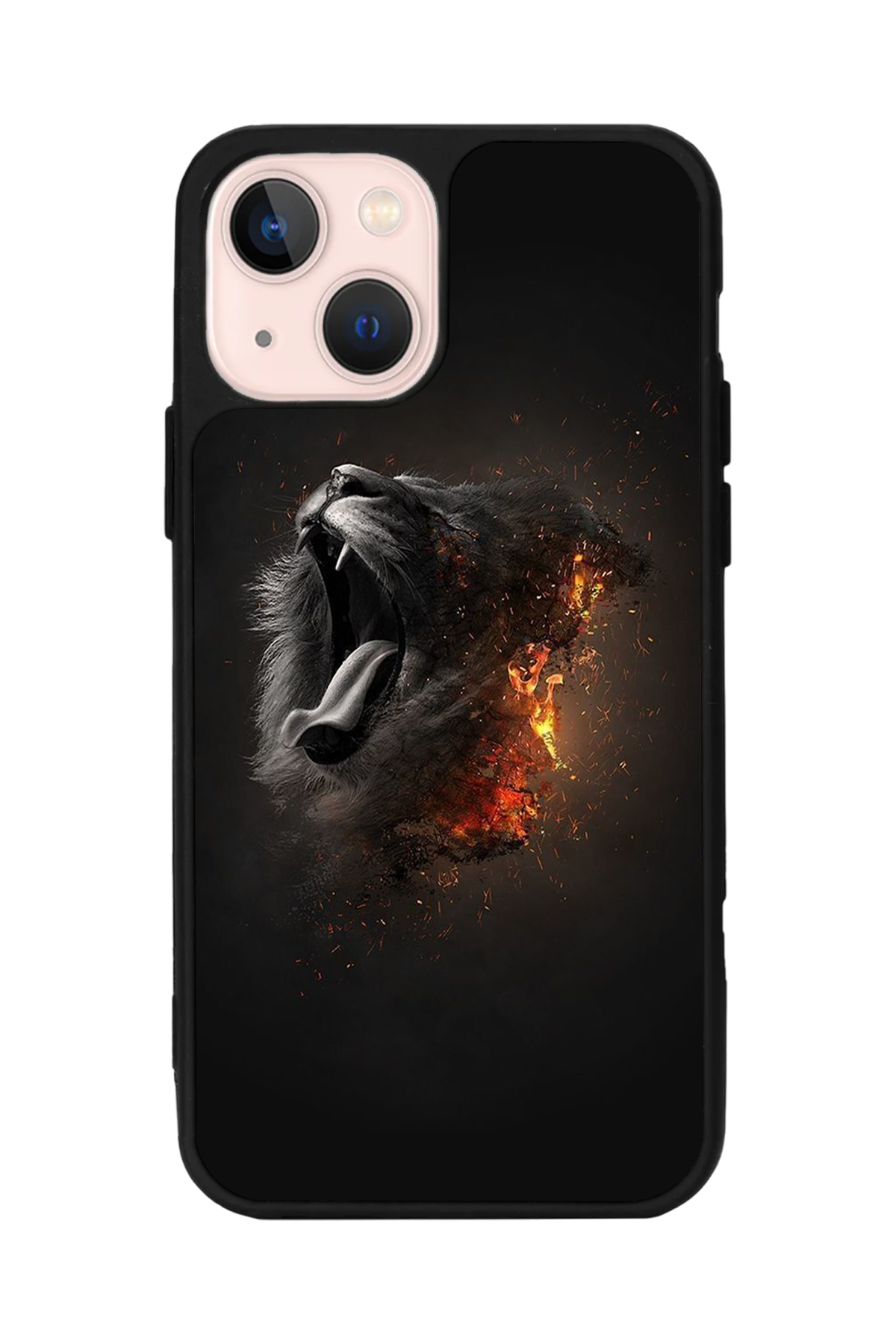 iPhone 13 Mini Uyumlu Aslan Tasarımlı Glossy Premium Kılıf