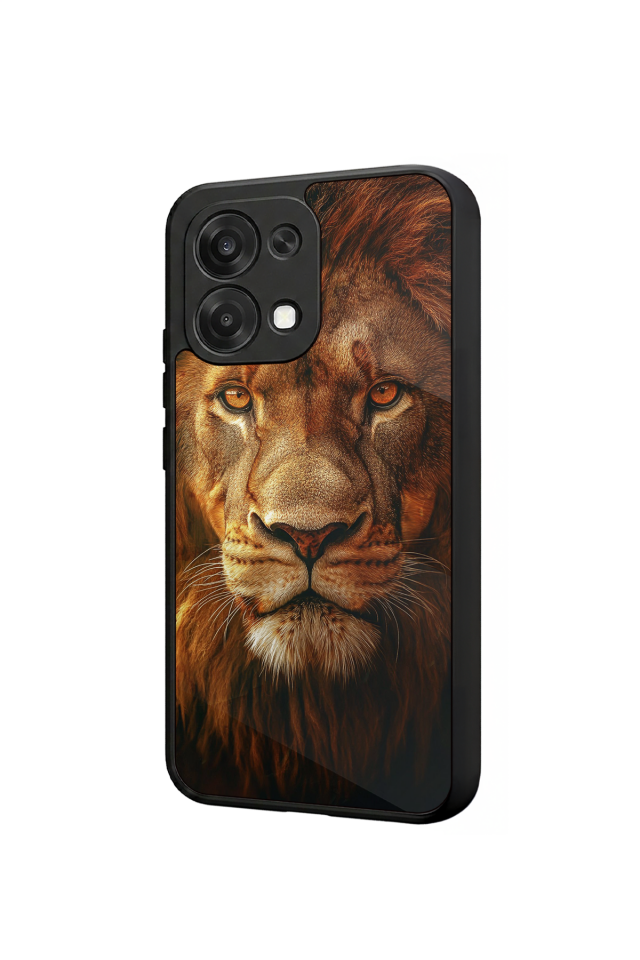 Oppo A6 Pro Uyumlu Aslan Tasarımlı Glossy Premium Kılıf