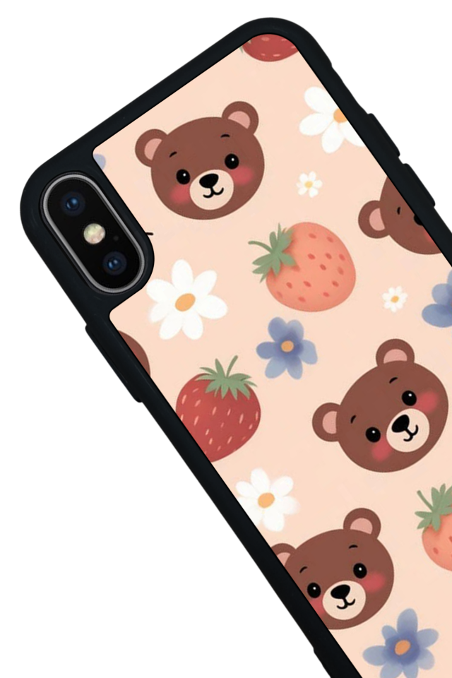 iPhone XS Max Uyumlu Ayı Tasarımlı Glossy Premium Kılıf