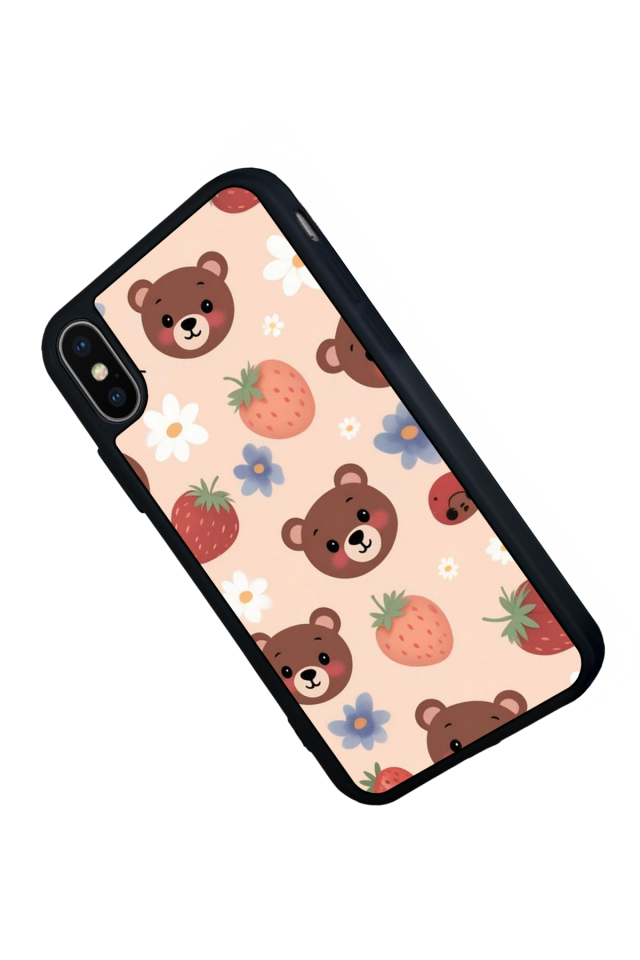 iPhone XS Max Uyumlu Ayı Tasarımlı Glossy Premium Kılıf