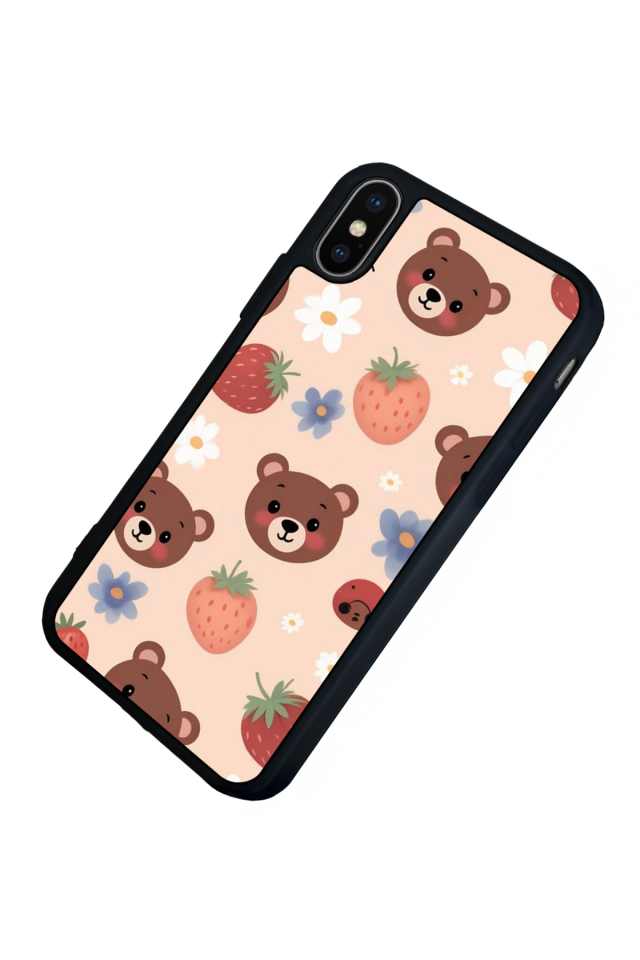 iPhone XS Max Uyumlu Ayı Tasarımlı Glossy Premium Kılıf