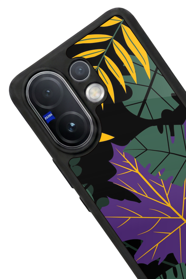 Vivo V60 Uyumlu Botanik Tasarımlı Glossy Premium Kılıf