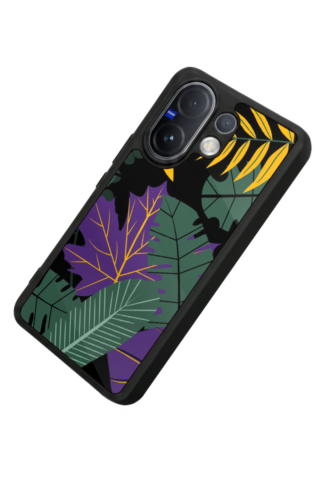 Vivo V60 Uyumlu Botanik Tasarımlı Glossy Premium Kılıf