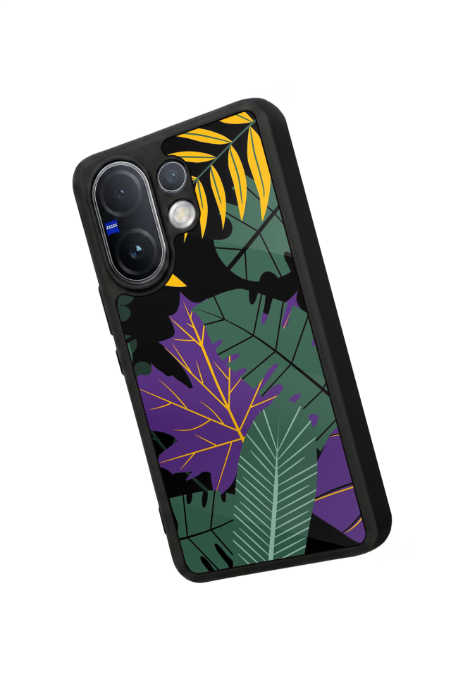 Vivo V60 Uyumlu Botanik Tasarımlı Glossy Premium Kılıf
