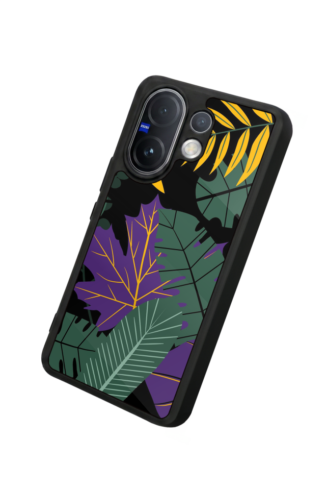 Vivo V60 Uyumlu Botanik Tasarımlı Glossy Premium Kılıf