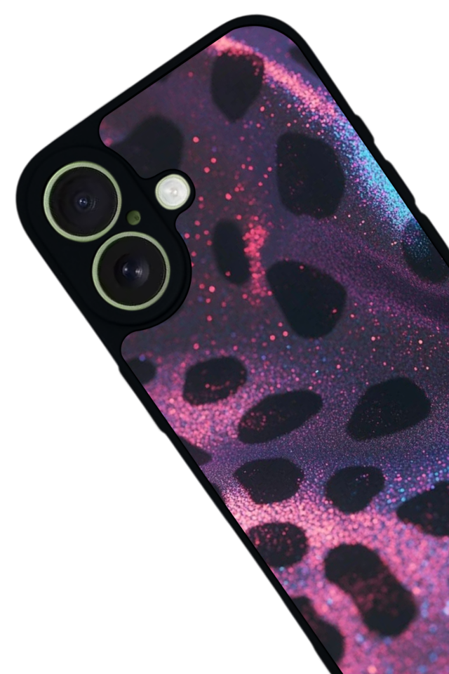 iPhone 17 Uyumlu Hologram Leopar Tasarımlı Glossy Premium Kılıf