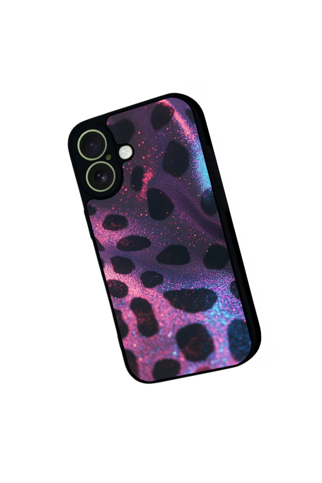 iPhone 17 Uyumlu Hologram Leopar Tasarımlı Glossy Premium Kılıf